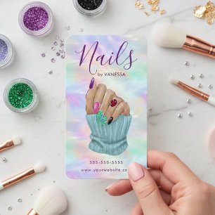 Stijlvolle Manicuriste Kunstenaar Nagelstudio Chic Visitekaartje