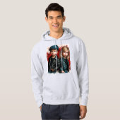 Stijlvolle Mannen Hoodie T-shirt met Lovers Design (Voorkant volledig)