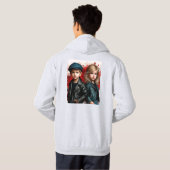 Stijlvolle Mannen Hoodie T-shirt met Lovers Design (Achterkant volledig)