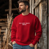 Stijlvolle Mannen Red Eat Sleep Creëer Herhaal Slo T-shirt