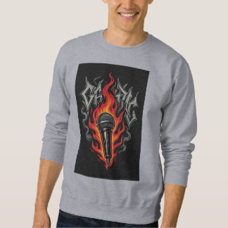 Stijlvolle Mannen Sweatshirt: Mic Drop Graffiti Trui