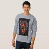 Stijlvolle Mannen Sweatshirt: Mic Drop Graffiti Trui (Voorkant volledig)