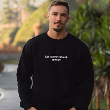 Stijlvolle Mannen Zwart Eet Slaap Creëer Herhaal S