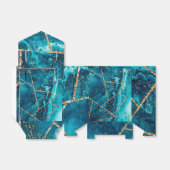 Stijlvolle marineblauw goud geode afbeelding monog bedankdoosjes (Uitgevouwen)