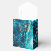 Stijlvolle marineblauw goud geode afbeelding monog bedankdoosjes (Geopend)
