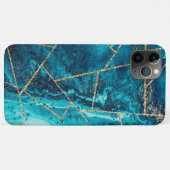 Stijlvolle marineblauw goud geode afbeelding monog Case-Mate iPhone case (Achterkant (horizontaal))