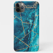 Stijlvolle marineblauw goud geode afbeelding monog Case-Mate iPhone case (Achterkant)