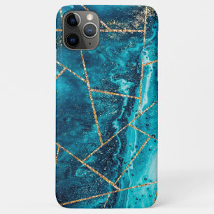 Stijlvolle marineblauw goud geode afbeelding monog Case-Mate iPhone case