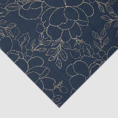 Stijlvolle marineblauw goudhandschrift tissuepapier (Detail)