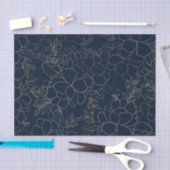 Stijlvolle marineblauw goudhandschrift tissuepapier (Craft)