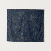 Stijlvolle marineblauw goudhandschrift wandkleed (Voorkant (horizontaal))