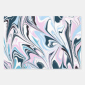 Stijlvolle marineroze bruine acrylgieterij inpakpapier vel (Voorkant 3)