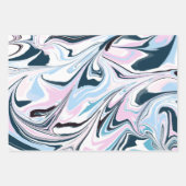 Stijlvolle marineroze bruine acrylgieterij inpakpapier vel (Voorkant 2)