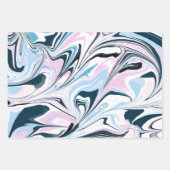 Stijlvolle marineroze bruine acrylgieterij inpakpapier vel (Voorkant)