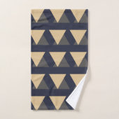 Stijlvolle marinetan en goudmoderne geometrische p bad handdoek (Handdoek)