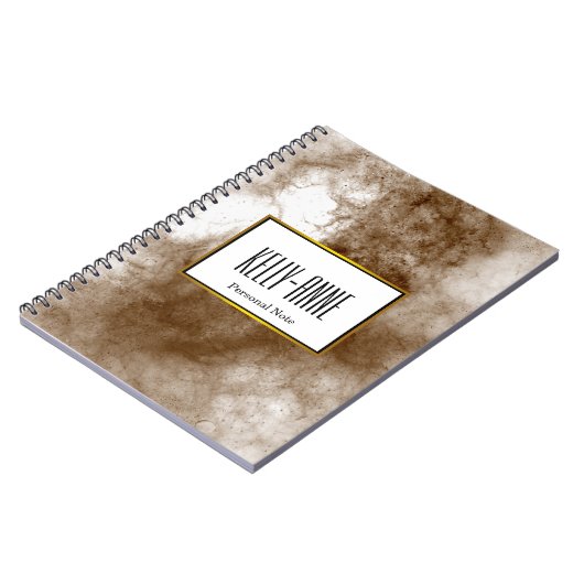 Stijlvolle marmer Designer personaliseren Notitieboek (Linkerzijde)