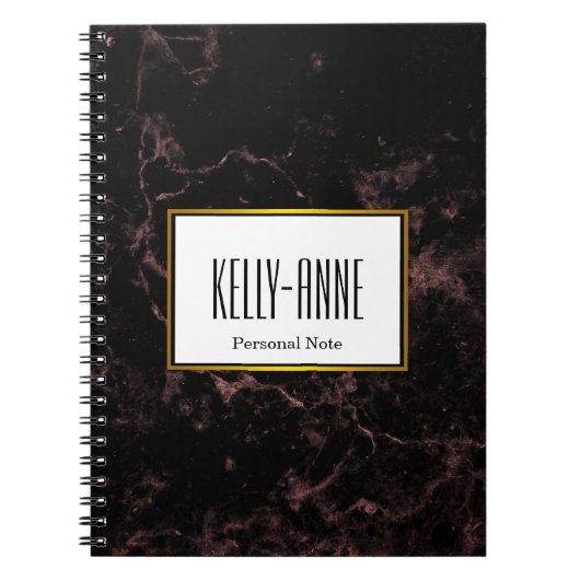 Stijlvolle marmer Designer personaliseren Notitieboek (Voorkant)