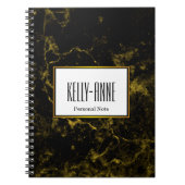 Stijlvolle marmer Designer personaliseren Notitieboek (Voorkant)