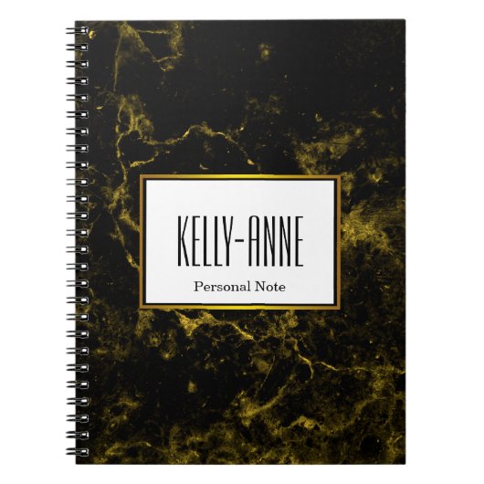 Stijlvolle marmer Designer personaliseren Notitieboek (Voorkant)