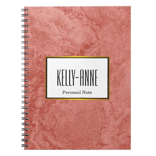 Stijlvolle marmer Designer personaliseren Notitieboek (Voorkant)
