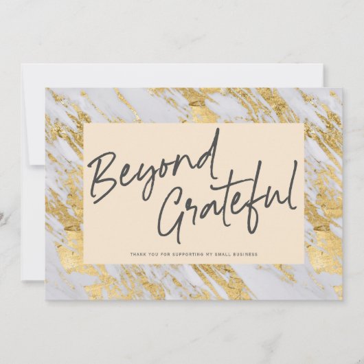 Stijlvolle marmer, modern, verder dan Grateful-Bus Bedankkaart (Voorkant)