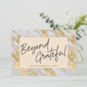 Stijlvolle marmer, modern, verder dan Grateful-Bus Bedankkaart (Staand voorkant)