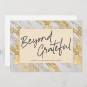 Stijlvolle marmer, modern, verder dan Grateful-Bus Bedankkaart (Voorkant / Achterkant)