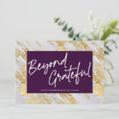 Stijlvolle marmer, modern, verder dan Grateful-Bus Bedankkaart (Staand voorkant)