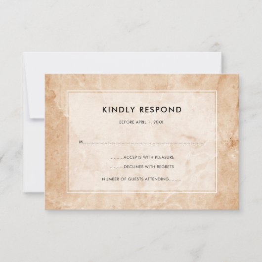 Stijlvolle marmeren achtergrond | Any Event RSVP (Voorkant)