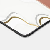 Stijlvolle Marmeren Blush Roze Gouden Agaat monogr Bureaumat (Hoek)