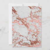 Stijlvolle Marmeren Roos Gouden Bruiloft collectie Kaart (Achterkant)