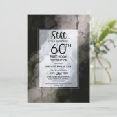 Stijlvolle Marmeren Verrassing 60e Verjaardagsfees Kaart (Staand voorkant)