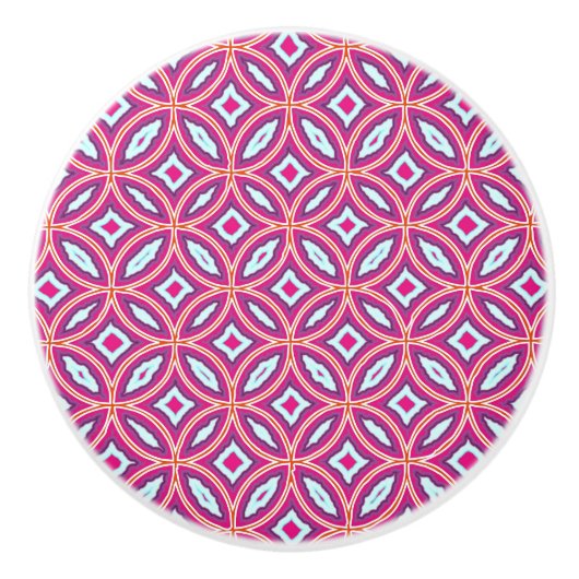 Stijlvolle Marokkaanse Tile pattered Keramische Knop (Voorkant)
