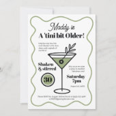 Stijlvolle Martini uitnodigingen elke leeftijd ver (Voorkant)