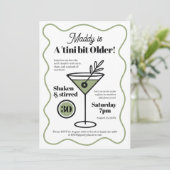 Stijlvolle Martini uitnodigingen elke leeftijd ver (Staand voorkant)