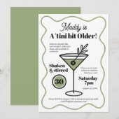 Stijlvolle Martini uitnodigingen elke leeftijd ver (Voorkant / Achterkant)