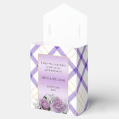 Stijlvolle Mauve Bloemen Verjaardag Bedankdoosjes (Geopend)