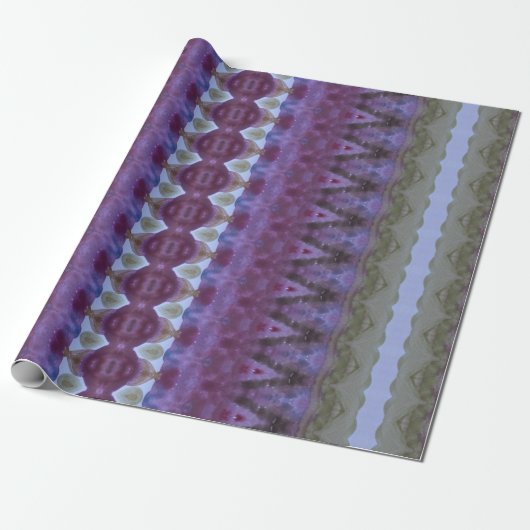 Stijlvolle Mauve en Paarse Designer Gift Wrap Cadeaupapier (Uitgerold)