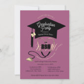 Stijlvolle Mauve Paarse bewerkbare verpleegster Af Kaart (Voorkant)