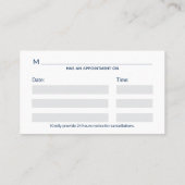 Stijlvolle medische Caduceus blauw groene vleugels Afsprakenkaartje (Achterkant)