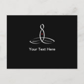 Stijlvolle meditatie met aanpasbare tekst briefkaart (Voorkant)