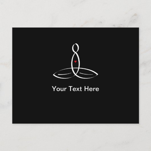 Stijlvolle meditatie met aanpasbare tekst briefkaart (Voorkant)