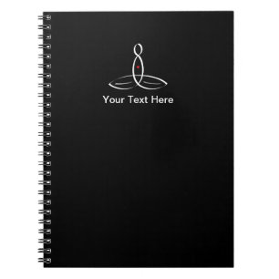 Stijlvolle meditatie met aanpasbare tekst notitieboek