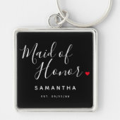 Stijlvolle meid van eer bruiloft sleutelhanger (Voorkant)