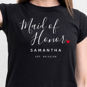 Stijlvolle meid van eer bruiloft t-shirt