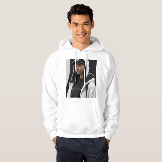 Stijlvolle Meisje Foto Hoodie (Voorkant volledig)