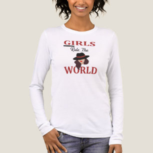 Stijlvolle "Meisjes regeren de wereld" Feministisc Tri-Blend Shirt