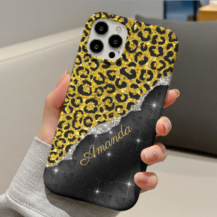 Stijlvolle, meisjesachtige, nep glinsterende diere Case-Mate iPhone case