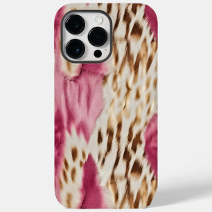 Stijlvolle Meisjesachtige Roze Wit Goud Zebra iPhone 14 Pro Max Hoesje