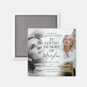 Stijlvolle memoriam voor en na foto herinneringstu magneet (Voorkant / Achterkant)